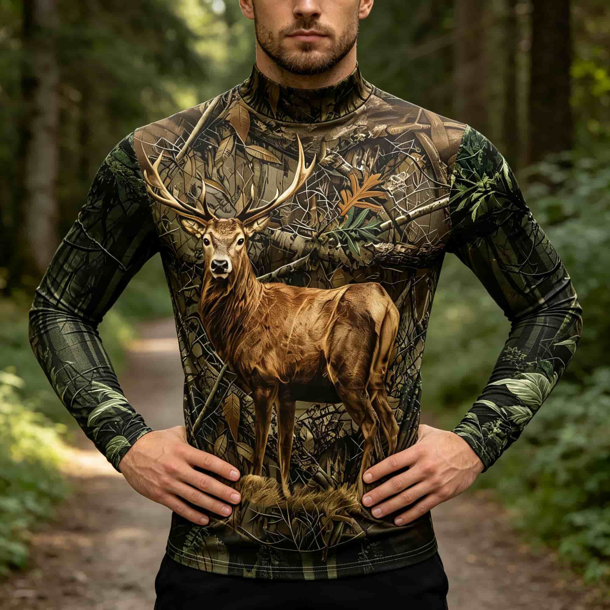 قميص رجالي كاجوال بأكمام طويلة - مراجعة Outdoor Hunting Graphic Tees وسعره