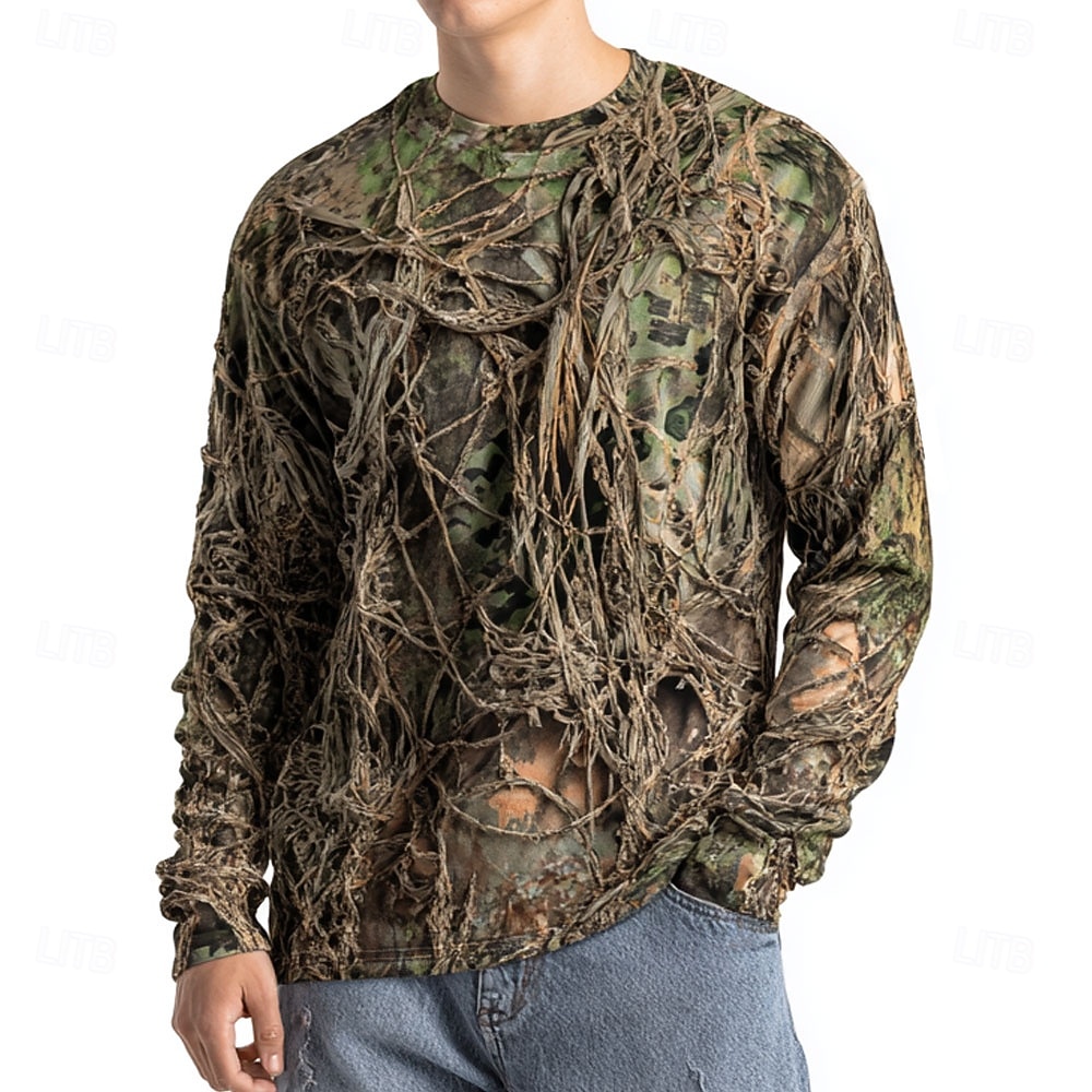 قميص رجالي بأكمام طويلة مطبوع  - مراجعة Outdoor Hunting Graphic Tees وسعره