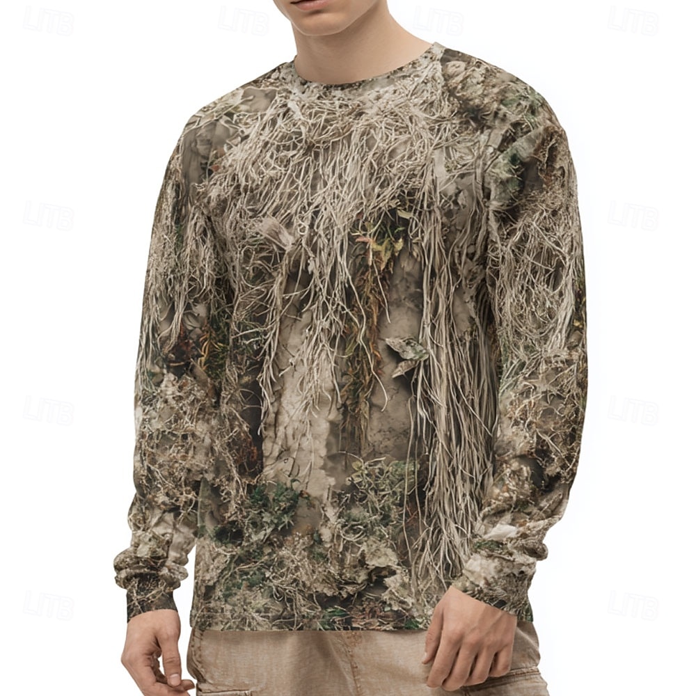 قميص رجالي بأكمام طويلة مطبوع  - مراجعة Outdoor Hunting Graphic Tees وسعره