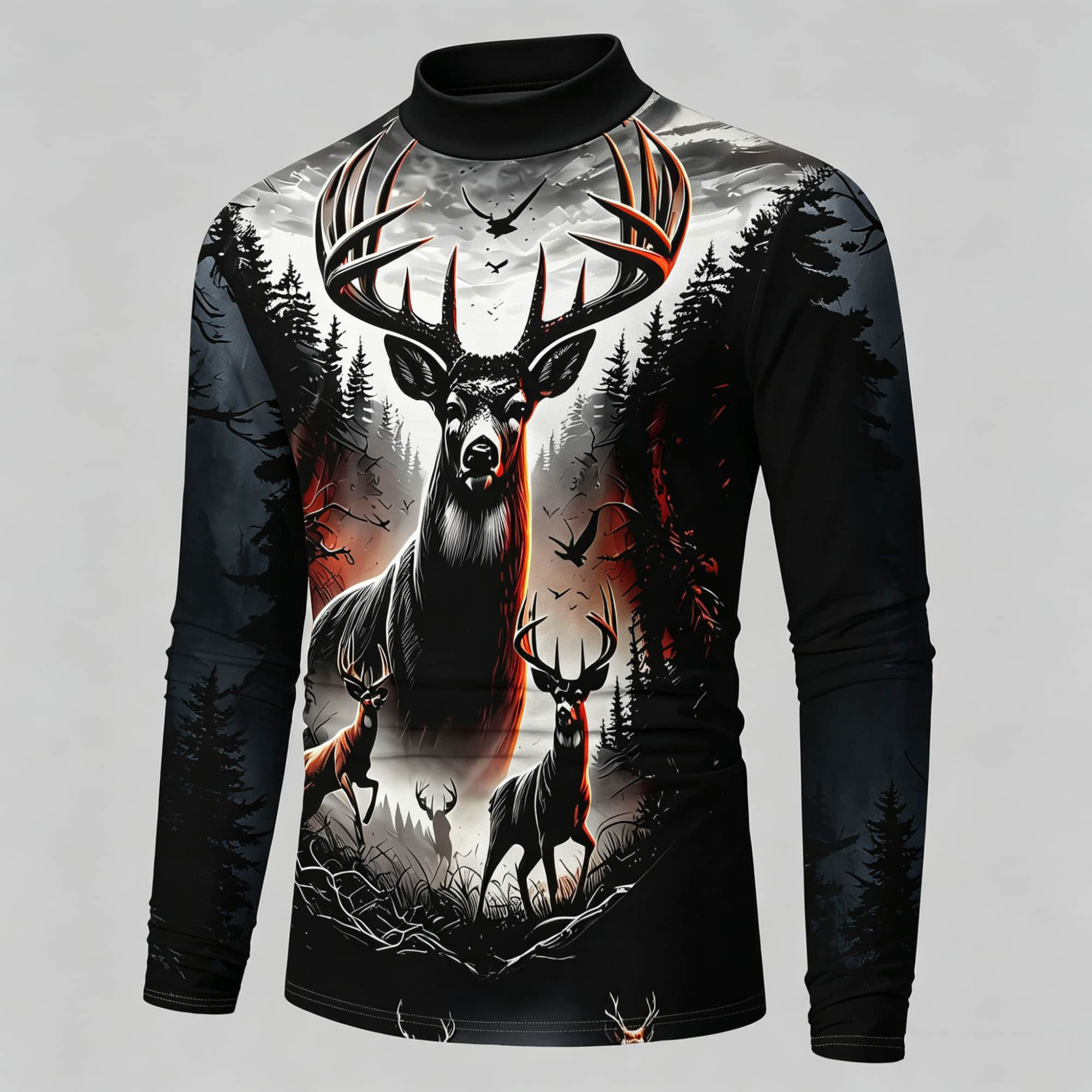 قميص رجالي طويل الأكمام بنمط ص - مراجعة Outdoor Hunting Graphic Tees وسعره