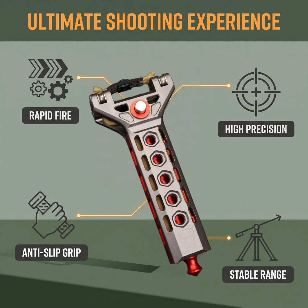 مقلاع بمخزن تحميل تلقائي للبال - مراجعة Outdoor Hunting Launcher وسعره